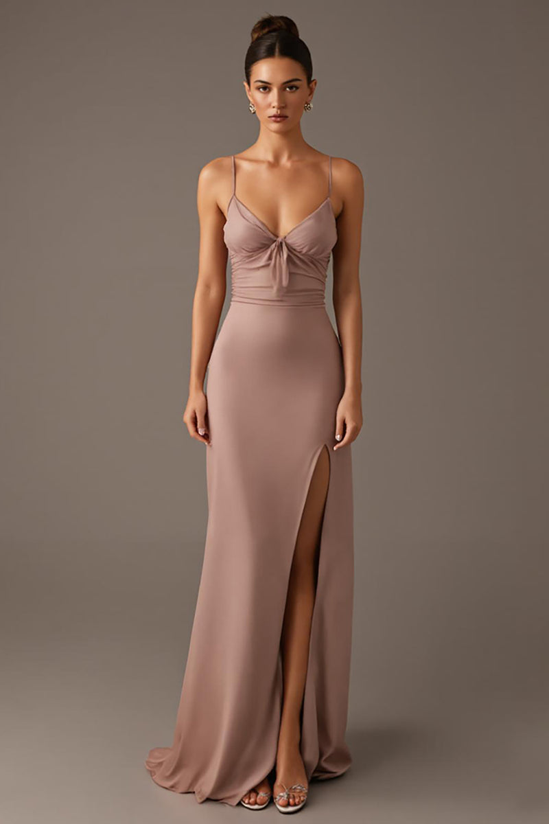 Load image into Gallery viewer, Sunset Spaghetti Straps Sheath Evening Dress