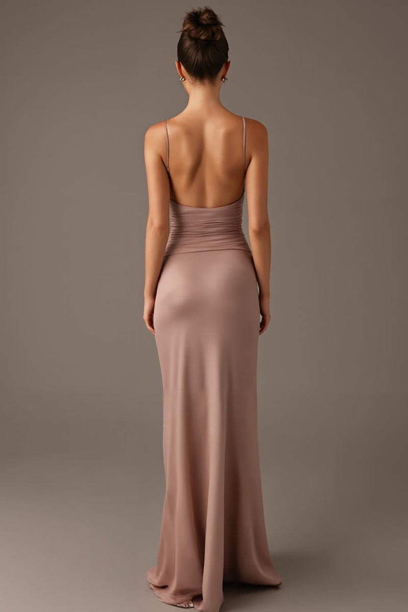 Load image into Gallery viewer, Sunset Spaghetti Straps Sheath Evening Dress