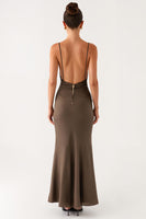 Load image into Gallery viewer, Sheath Grey Spaghetti Straps Formal Dress