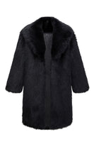 Load image into Gallery viewer, Sliver Grey Lapel Long Faux Fur Luxury Puffy Overcoat