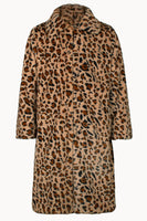 Load image into Gallery viewer, White Zebras Thicken Lapel Mid-Long Warm Faux Fur Coat