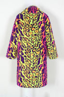 Load image into Gallery viewer, Colorful Leopard Lapel Mid-Long Faux Fur Luxury Overcoat
