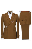 Load image into Gallery viewer, Navy Notched Lapel 2 Pieces Slim Fit Men's Formal Suits