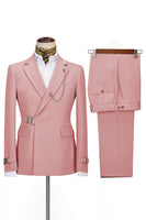 Load image into Gallery viewer, Navy Notched Lapel 2 Pieces Slim Fit Men's Formal Suits