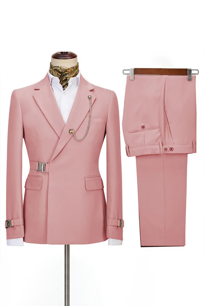 Load image into Gallery viewer, Navy Notched Lapel 2 Pieces Slim Fit Men's Formal Suits