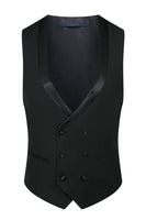 Load image into Gallery viewer, Navy Beaded Shawl Lapel Single Breasted 3 Pieces Prom Suits