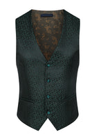 Load image into Gallery viewer, Stand Collar Jacquard Black 3 Pieces Prom Suits