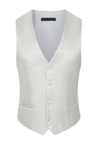 Load image into Gallery viewer, Stand Collar Jacquard Black 3 Pieces Prom Suits