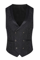 Load image into Gallery viewer, Dark Green Jacquard Shawl Lapel 3 Pieces Prom Suits