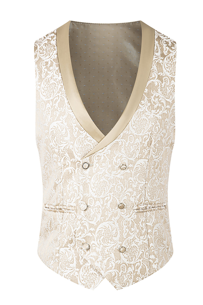 Load image into Gallery viewer, Dark Green Jacquard Shawl Lapel 3 Pieces Prom Suits