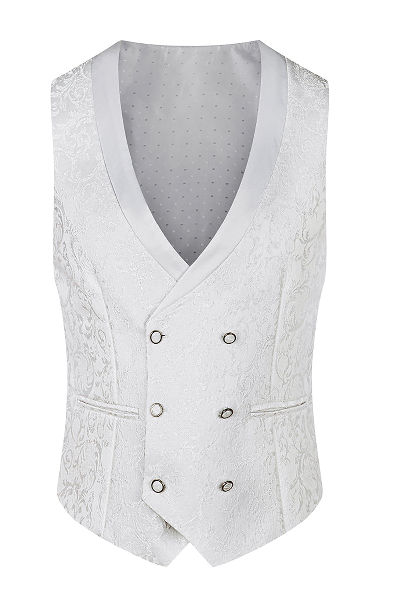 Load image into Gallery viewer, Dark Green Jacquard Shawl Lapel 3 Pieces Prom Suits