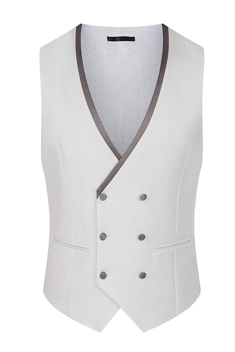 Load image into Gallery viewer, Black Jacquard Shawl Lapel 3 Pieces Prom Suits