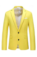 Load image into Gallery viewer, Notched Lapel Classc Yellow 2 Pieces Prom Suits