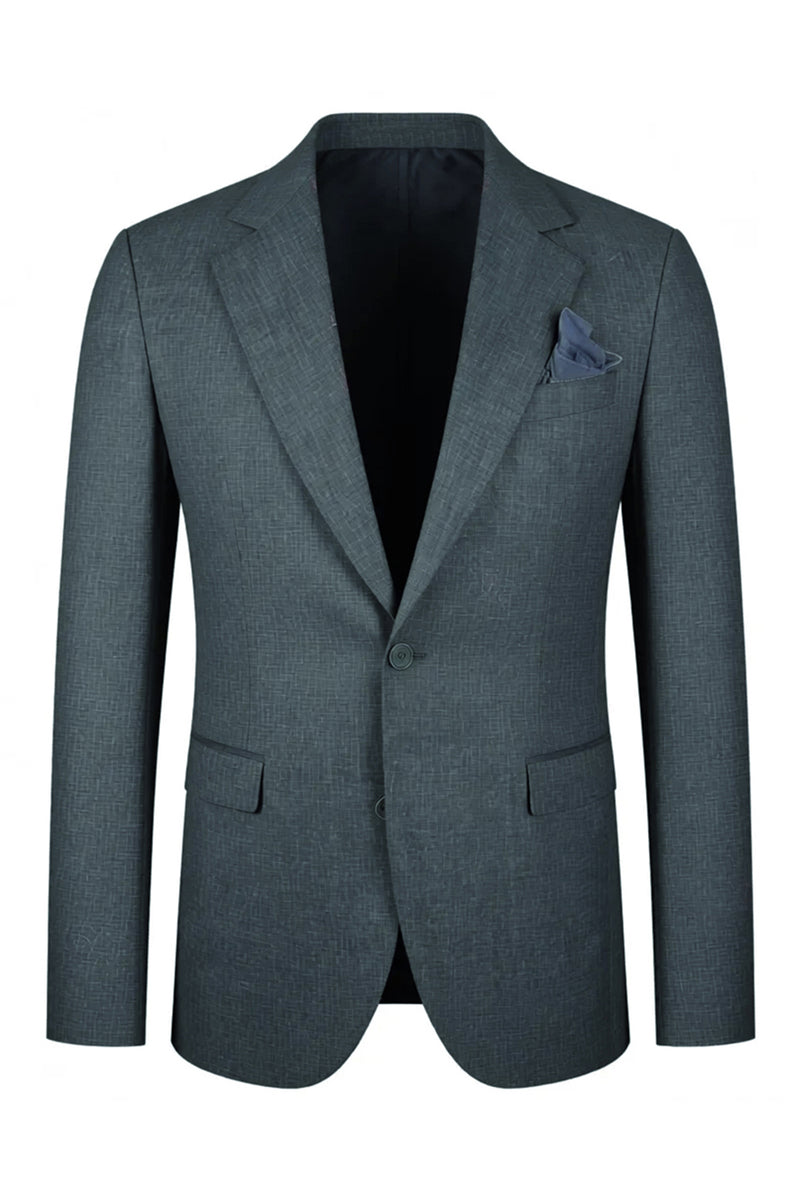 Load image into Gallery viewer, Dark Grey Notched Lapel Single Breasted Men's Prom Blazer