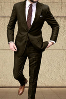 Load image into Gallery viewer, Khaki Notched Lapel Slim Fit Classic 2 Pieces Men's Prom Suits