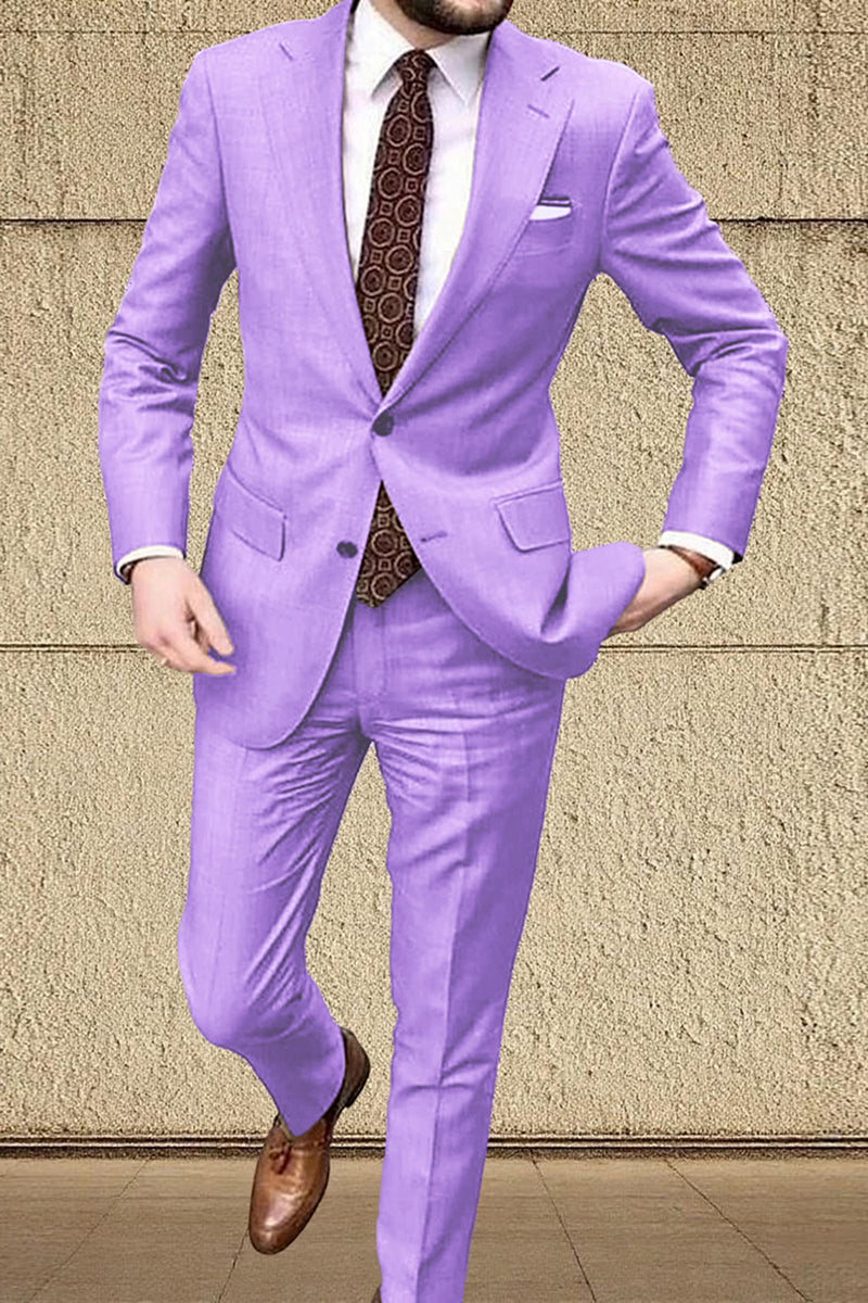 Load image into Gallery viewer, Khaki Notched Lapel Slim Fit Classic 2 Pieces Men's Prom Suits