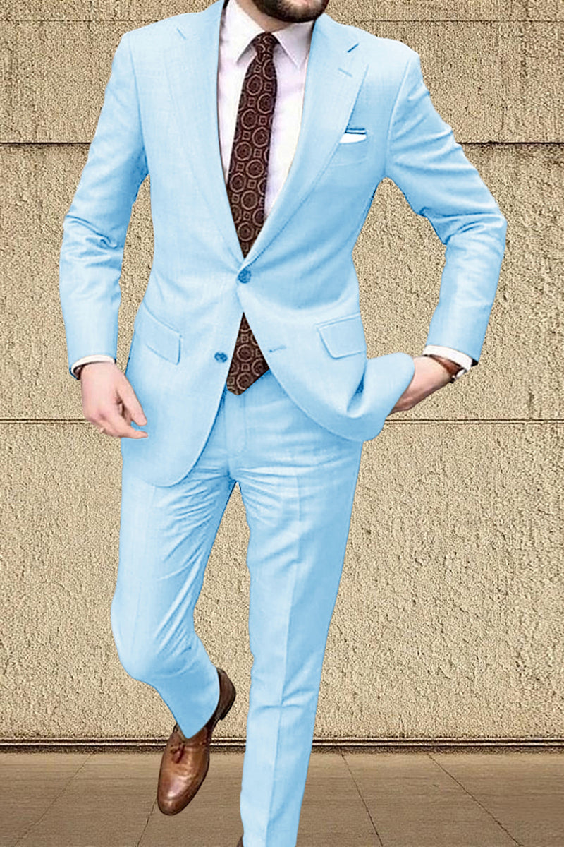 Load image into Gallery viewer, Khaki Notched Lapel Slim Fit Classic 2 Pieces Men's Prom Suits