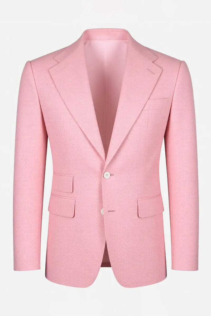 Load image into Gallery viewer, Light Pink Notched Lapel Single Breasted Men's Prom Blazer