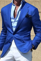 Load image into Gallery viewer, Light Pink Notched Lapel Single Breasted Men's Prom Blazer