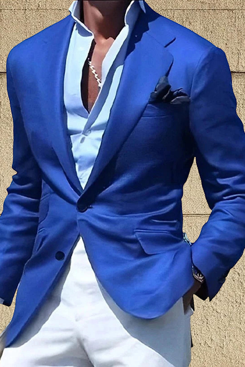 Load image into Gallery viewer, Light Pink Notched Lapel Single Breasted Men's Prom Blazer