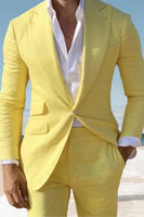 Load image into Gallery viewer, Light Pink Notched Lapel Single Breasted Men's Prom Blazer