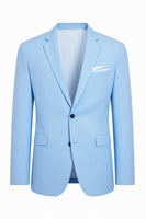 Load image into Gallery viewer, 2 Pieces Notched Lapel Sky Blue Men's Prom Suits