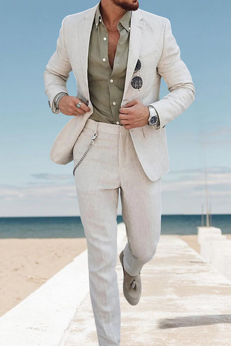 Load image into Gallery viewer, Notched Lapel Sky Blue Single Breasted 2 Pieces Men's Prom Suits