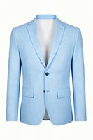 Load image into Gallery viewer, Notched Lapel Sky Blue Single Breasted 2 Pieces Men's Prom Suits