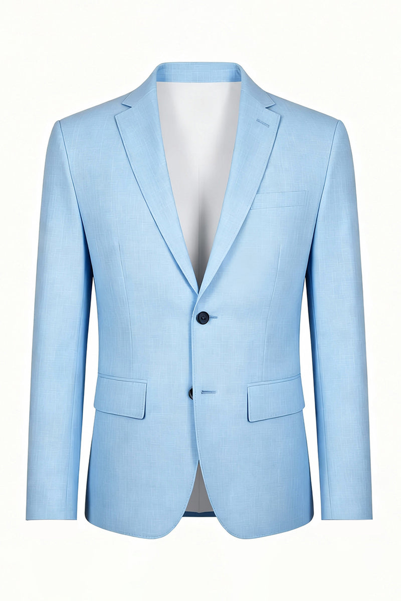 Load image into Gallery viewer, Notched Lapel Sky Blue Single Breasted 2 Pieces Men's Prom Suits