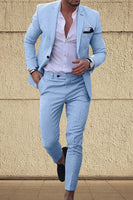 Load image into Gallery viewer, Champagne Notched Lapel 2 Pieces Men's Prom Suits