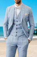 Load image into Gallery viewer, Notched Lapel Silm Fit 3 Pieces Khaki Men's Prom Suits