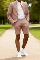 Load image into Gallery viewer, Purple Notched Lapel 2 Pieces Men's Prom Suits