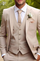 Load image into Gallery viewer, Ivory Notched Lapel 2 Pieces Men's Prom Suits