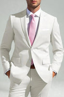 Load image into Gallery viewer, Notched Lapel Single Breasted 2 Pieces Sky Blue Men's Prom Suits