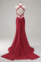 Load image into Gallery viewer, Dark Green Sparkly Beaded Corset Mermaid Spaghetti Straps Prom Dress