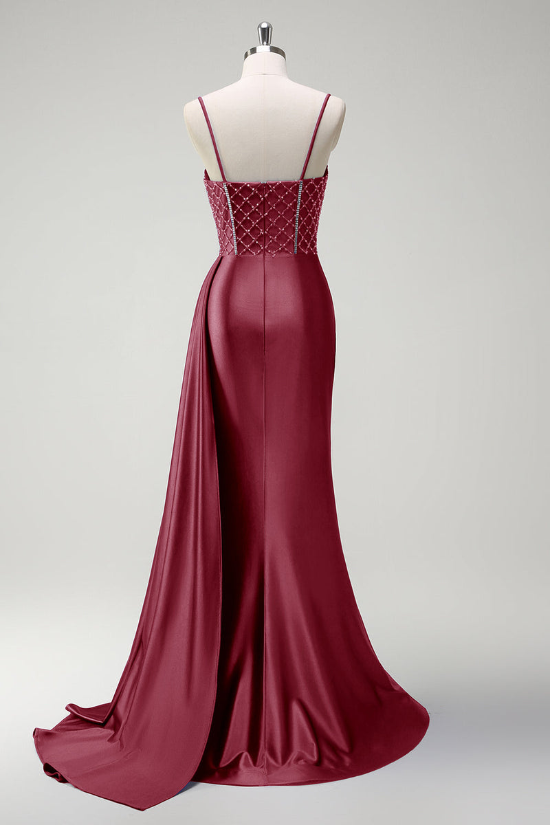 Load image into Gallery viewer, Sparkly Royal Blue Mermaid Corset Satin Long Prom Dress