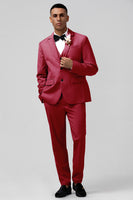 Load image into Gallery viewer, Notch Lapel Coral Single Breasted 3 Pieces Men's Suits