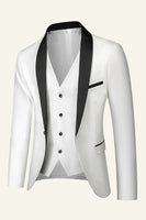 Load image into Gallery viewer, Dark Blue Shawl Lapel 3 Piece Men's Wedding Suits