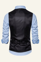 Load image into Gallery viewer, Lapel Brown Men's Check Vest