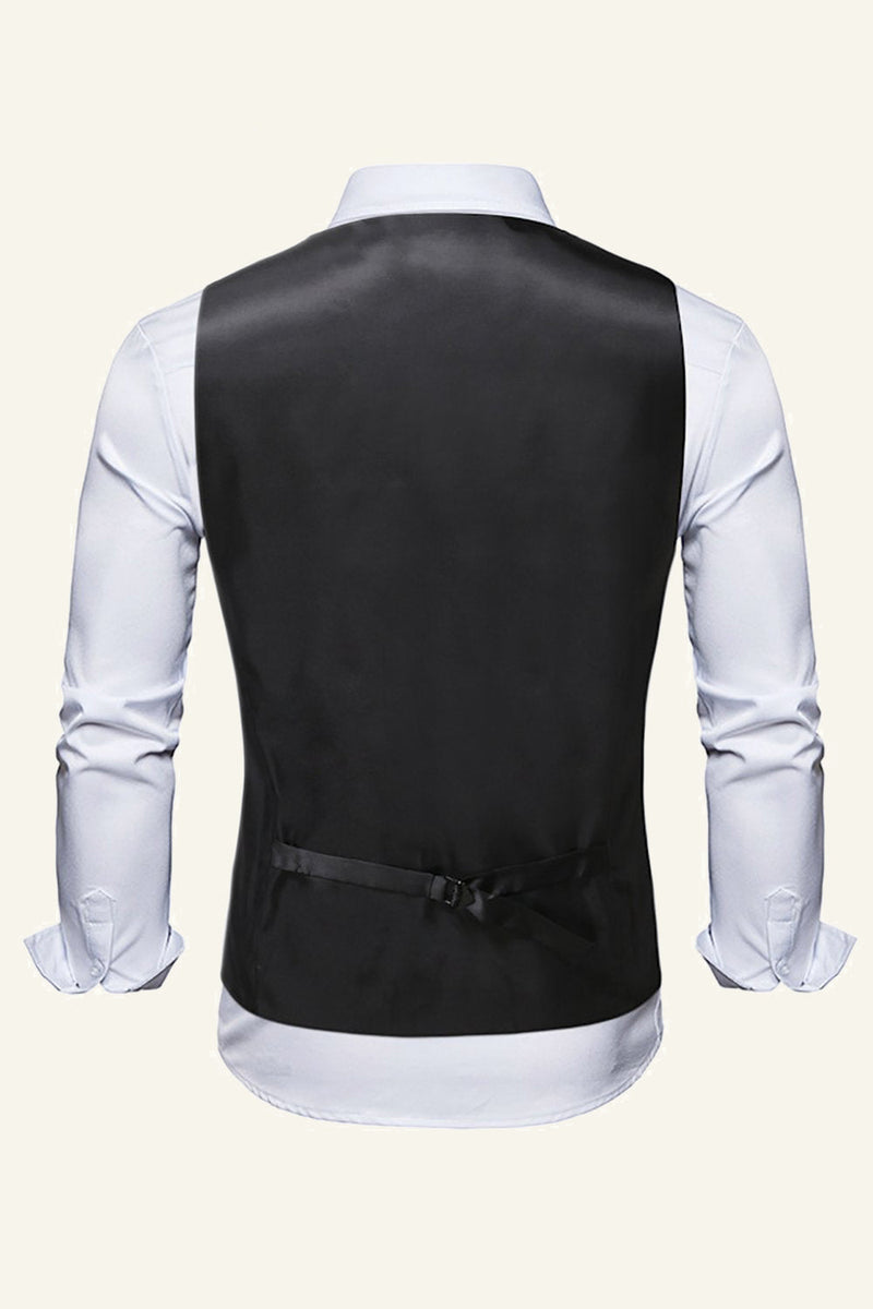 Load image into Gallery viewer, Single Breasted Lapel Gold Men's Vest