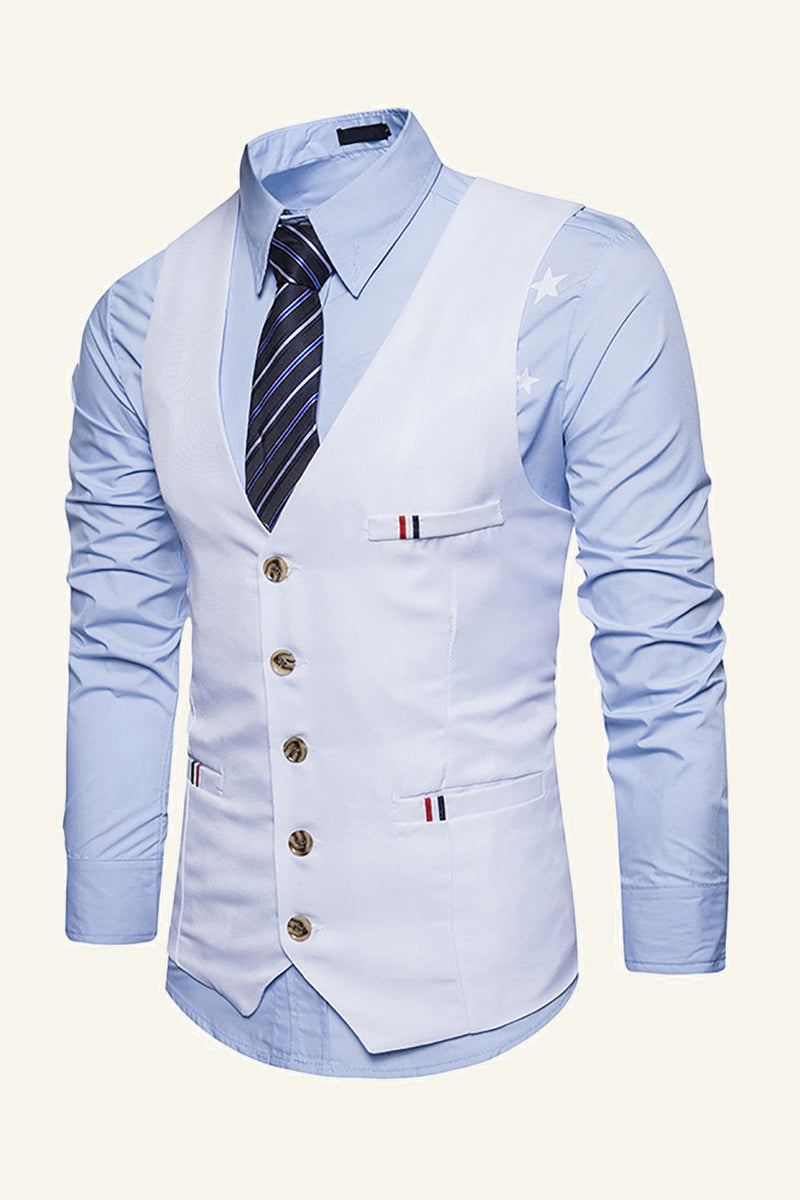 Load image into Gallery viewer, Black Single Breasted Lapel Men's Black Vest