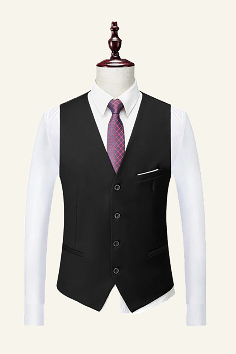 White Three Piece Notched Lapel Prom Suit for Men main image 1