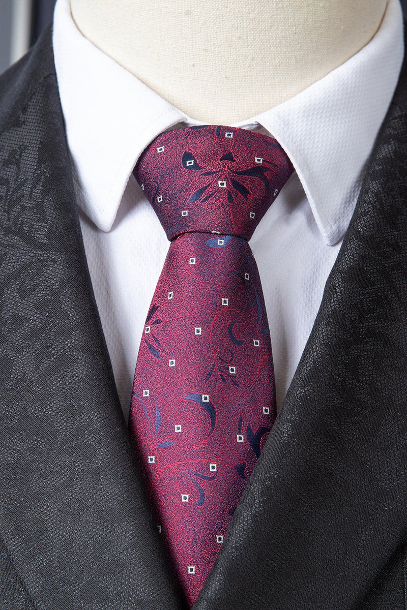 Load image into Gallery viewer, Black Jacquard Double-Breasted 3-Piece Men's Suit