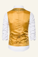 Load image into Gallery viewer, Sparkly Golden Lapel Sequins Men's Vest with Bow Tie