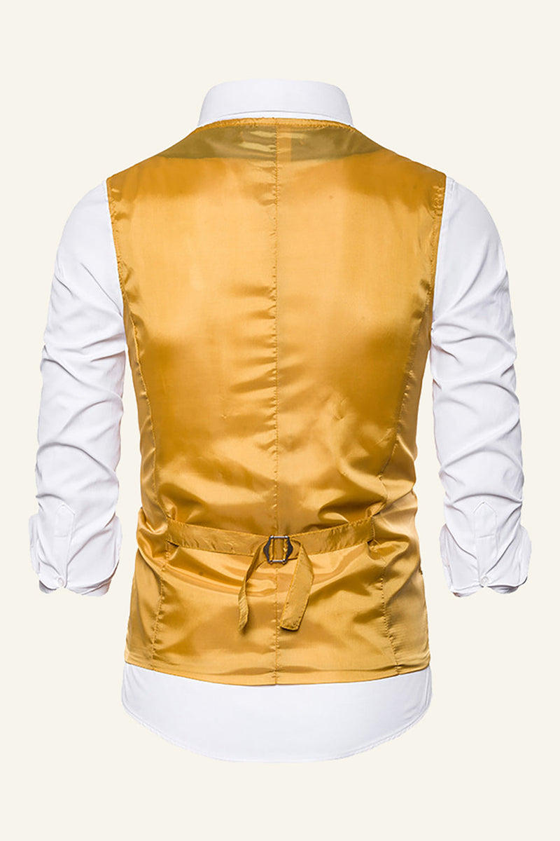 Load image into Gallery viewer, Sparkly Golden Lapel Sequins Men's Vest with Bow Tie