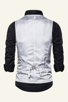 Load image into Gallery viewer, Sparkly Golden Lapel Sequins Men's Vest with Bow Tie