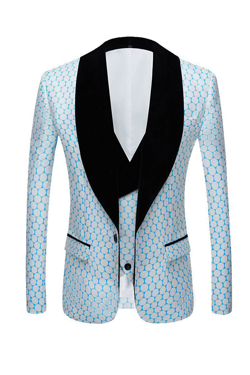 Load image into Gallery viewer, Biege Dots Jacquard 2 Piece Men's Prom Suits