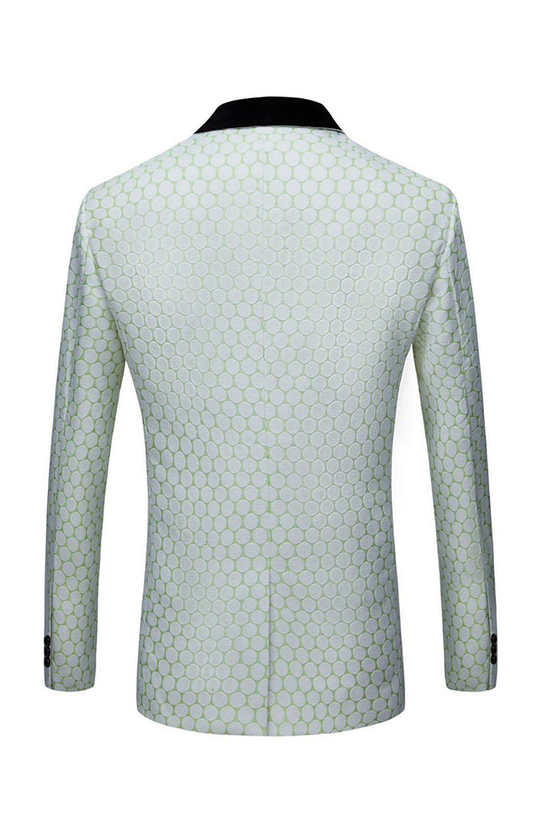 Load image into Gallery viewer, Biege Dots Jacquard 2 Piece Men's Prom Suits