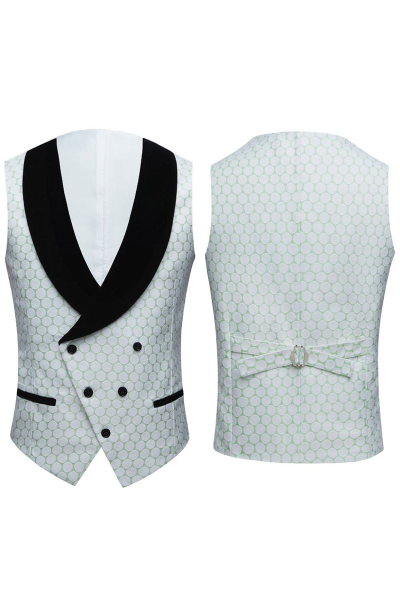 Load image into Gallery viewer, Biege Dots Jacquard 2 Piece Men's Prom Suits