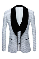 Load image into Gallery viewer, Biege Dots Jacquard 2 Piece Men's Prom Suits